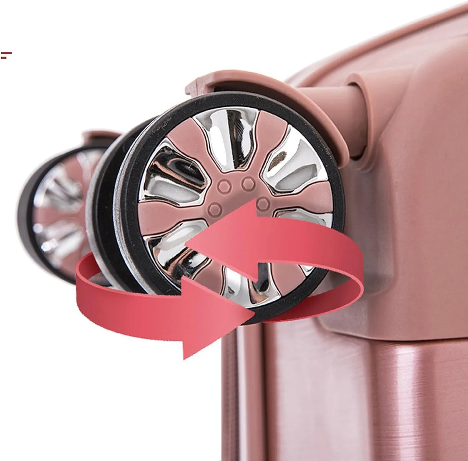 18in Carry On Luggages Round Suitcase Lightweight Hard Shell Small Travel Trolley Case with 4 Wheels Checked Carry On Luggage Travel Bag 01,B