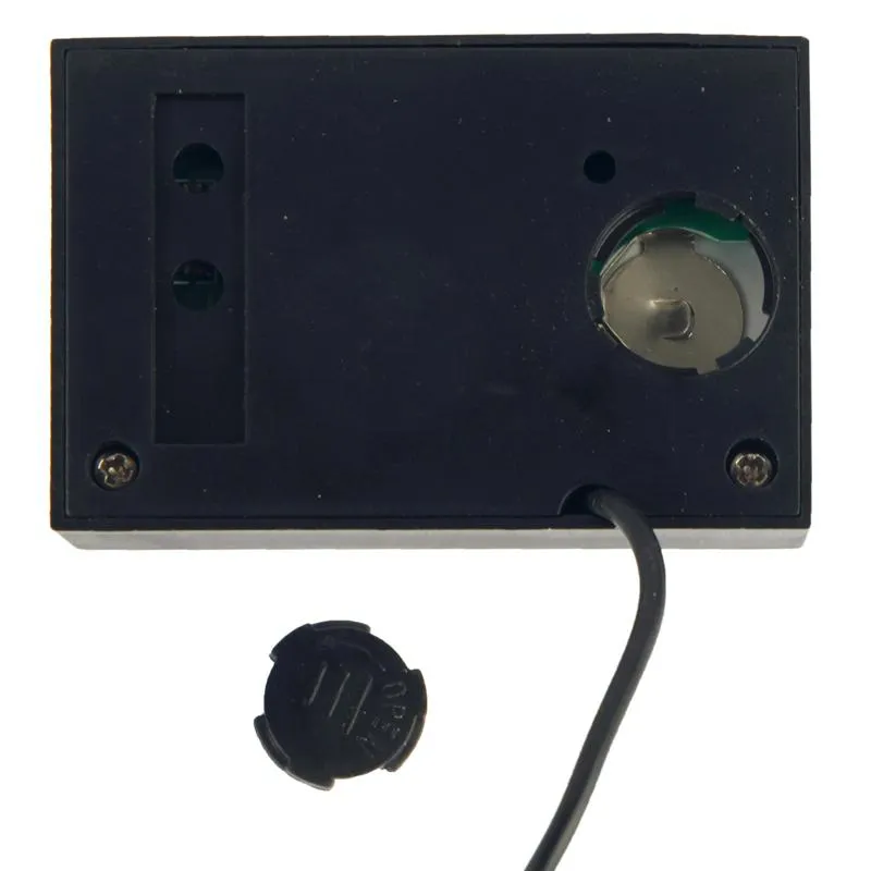 2 In 1 Lcd Thermometer & Clock Indoor / Outdoor Black