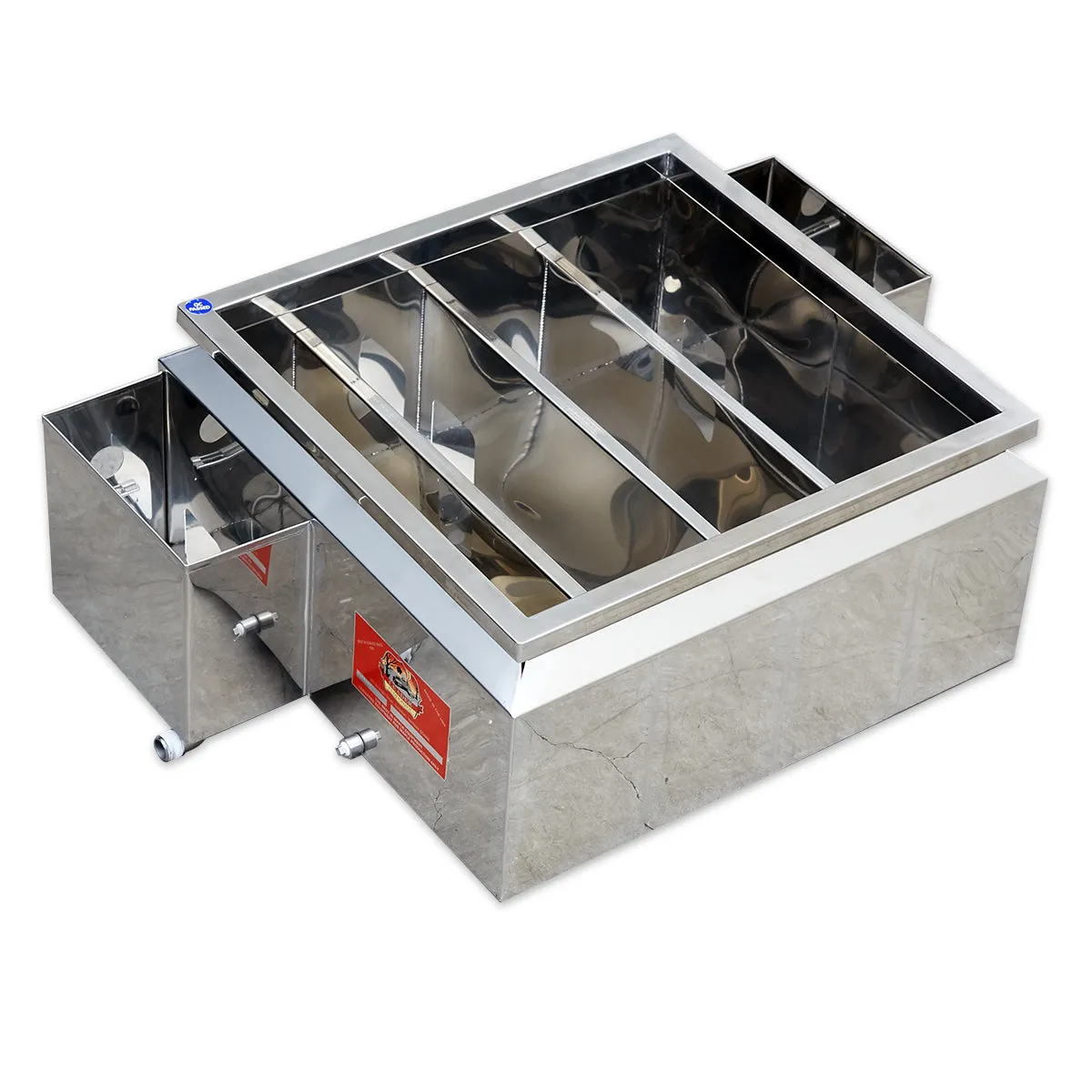 2' x 2' Patriot 4 Section Welded Syrup Pan