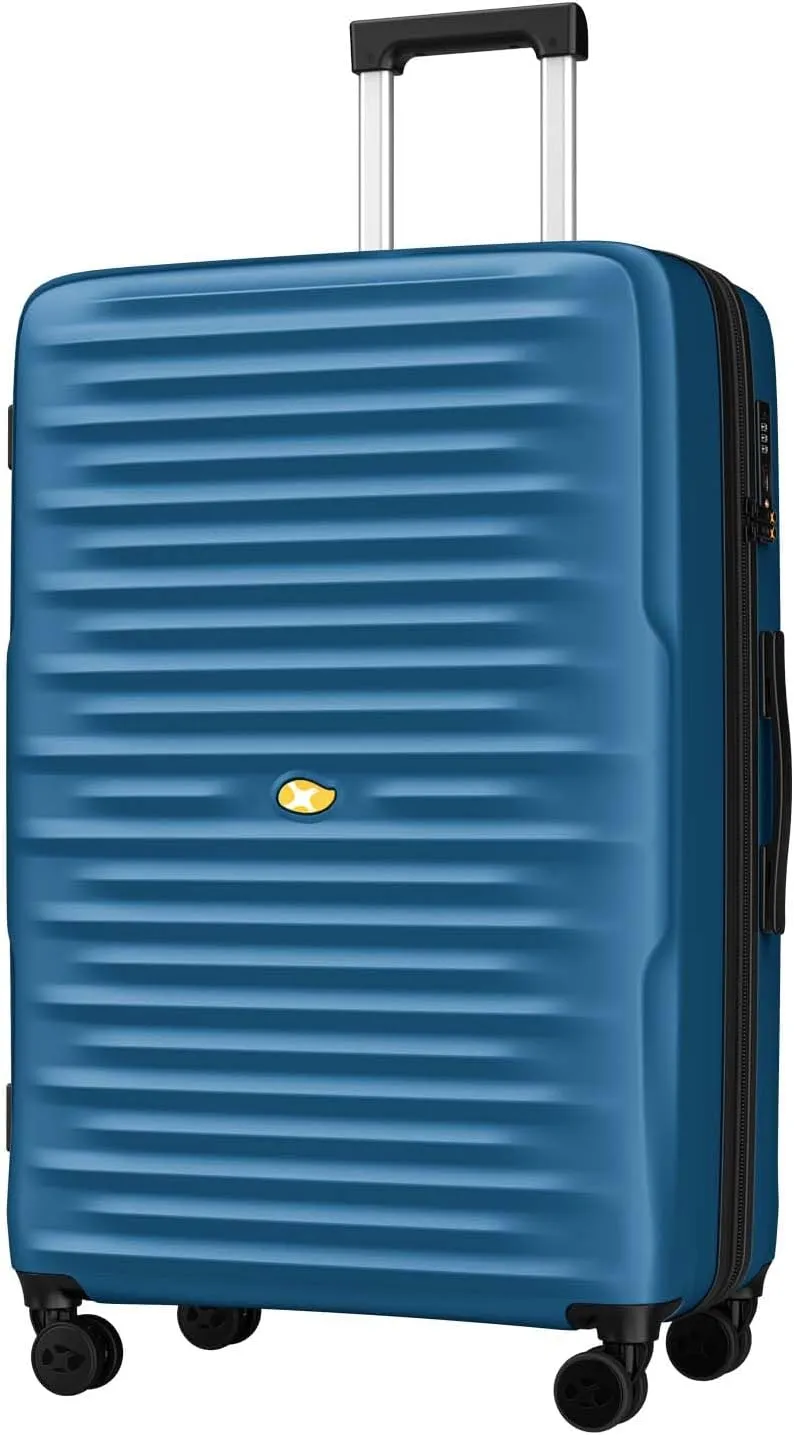 28 Inch Luggage with Spinner Wheels, 28 Inch Hardside Suitcase with Expandable, Lightweight PC Luggage with TSA Lock, Checked-Large 28-Inch (Black)