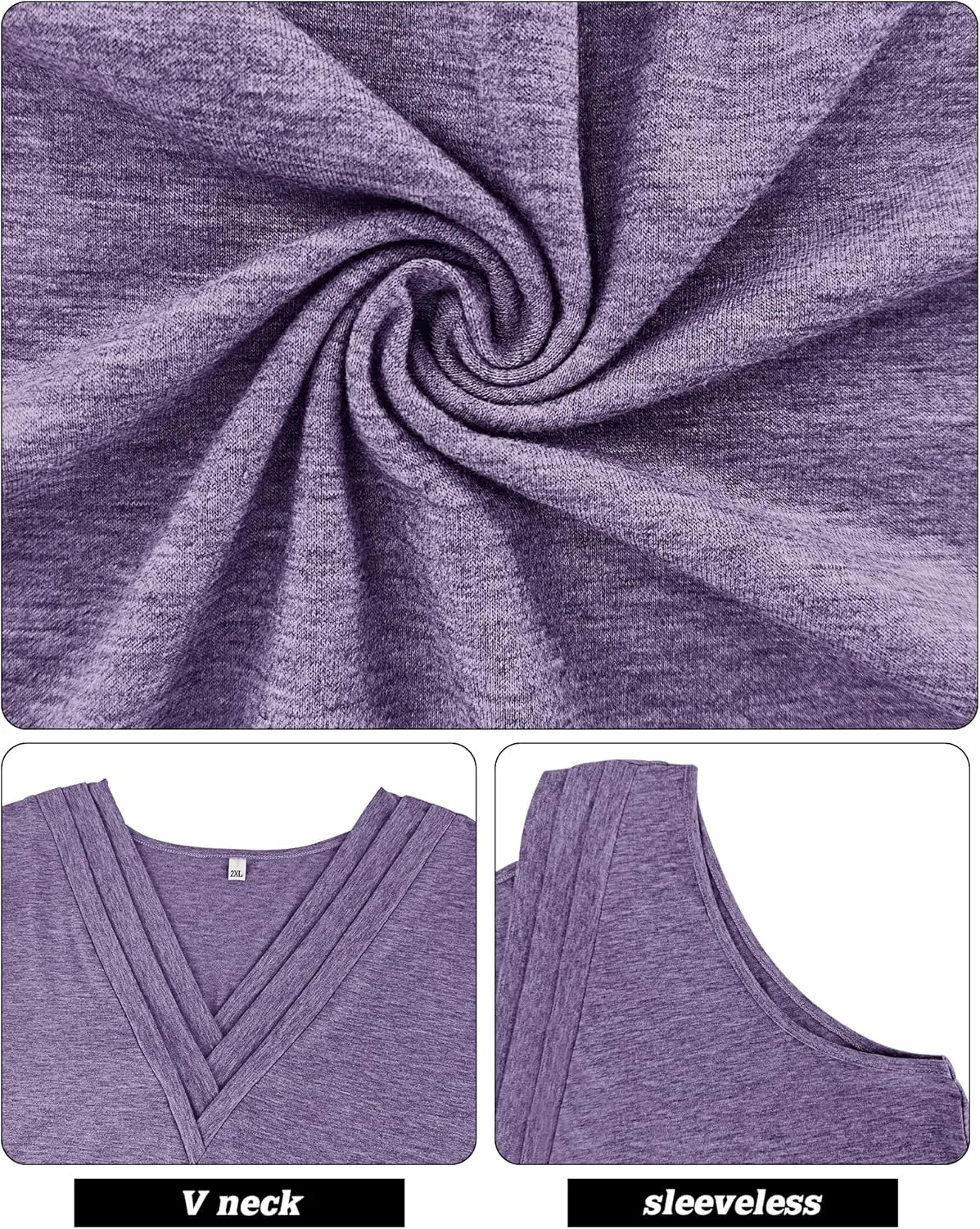 AUSELILY Womens Summer Tank Tops Causal Ladies Dressy Sleeveless V Neck Loose Tunic Shirts 2024 New Camisoles