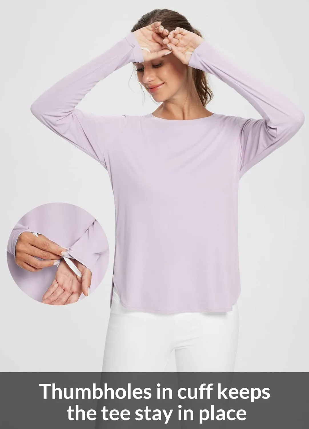 BALEAF Women's Sun Shirts UPF 50  Long Sleeve Hiking Tops Lightweight Quick Dry UV Protection Outdoor Clothing