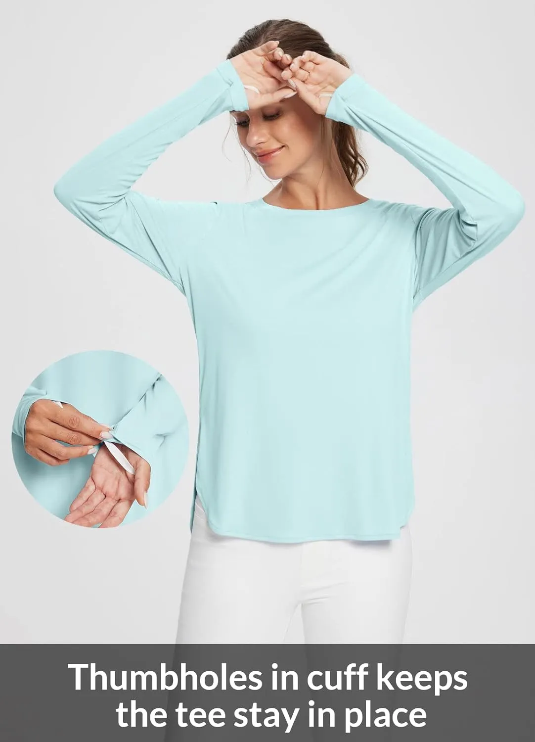 BALEAF Women's Sun Shirts UPF 50  Long Sleeve Hiking Tops Lightweight Quick Dry UV Protection Outdoor Clothing