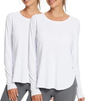 BALEAF Women's Sun Shirts UPF 50  Long Sleeve Hiking Tops Lightweight Quick Dry UV Protection Outdoor Clothing