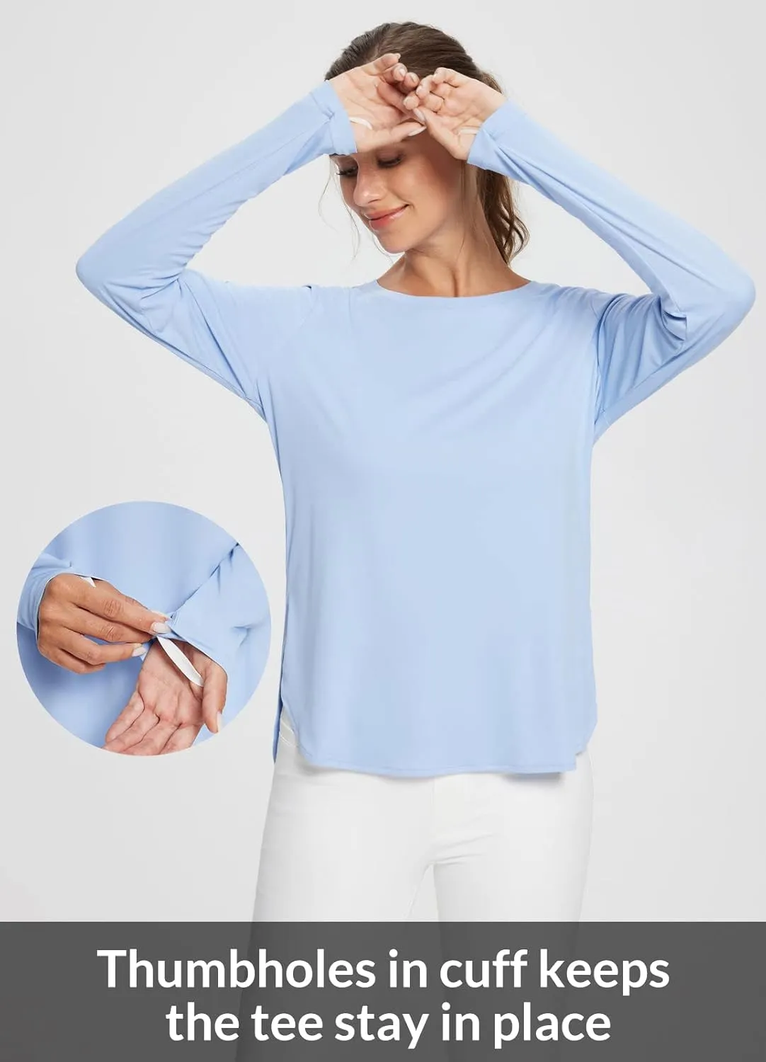 BALEAF Women's Sun Shirts UPF 50  Long Sleeve Hiking Tops Lightweight Quick Dry UV Protection Outdoor Clothing