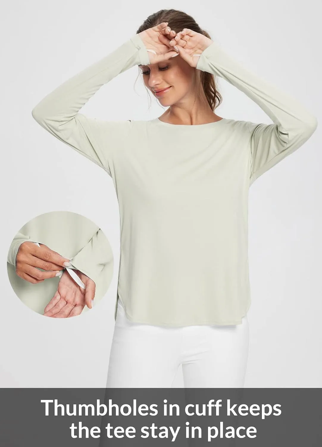 BALEAF Women's Sun Shirts UPF 50  Long Sleeve Hiking Tops Lightweight Quick Dry UV Protection Outdoor Clothing