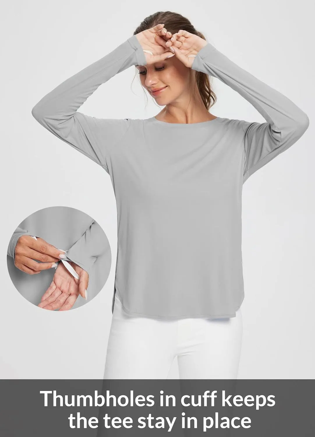 BALEAF Women's Sun Shirts UPF 50  Long Sleeve Hiking Tops Lightweight Quick Dry UV Protection Outdoor Clothing