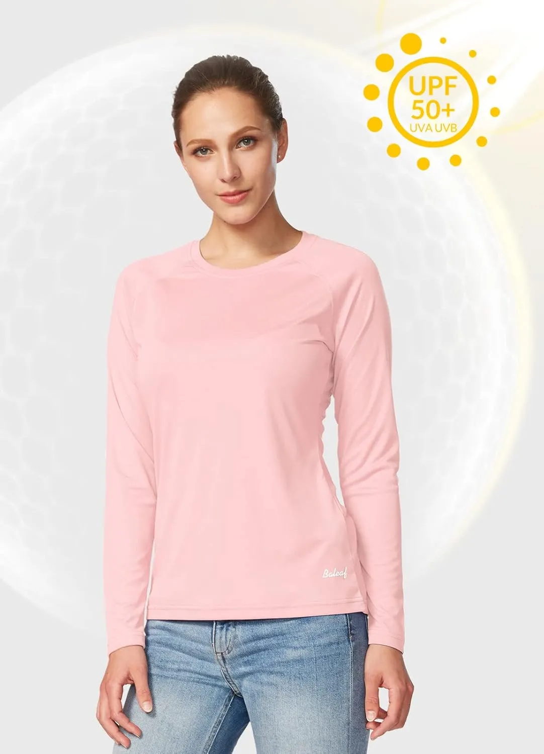 baleaf Women's UPF 50  Sun Shirts Long Sleeve UV Protection Rash Guard Lightweight Quick Dry SPF Hiking Tops Outdoor