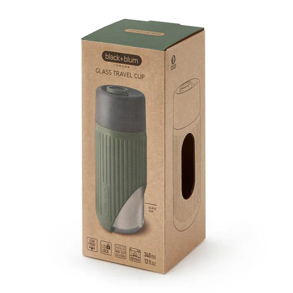 Black   Blum Glass Travel Cup