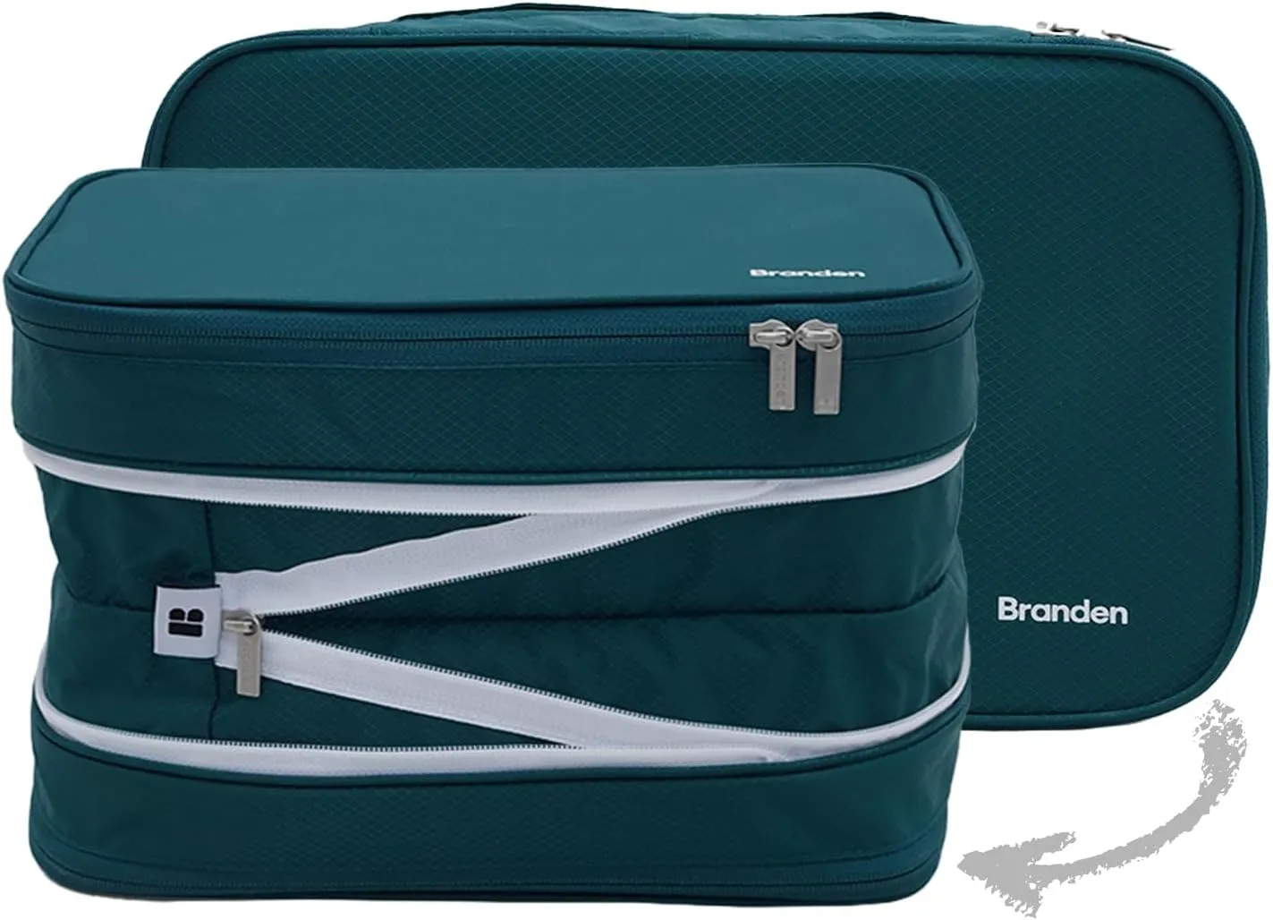 Branden Compression Packing Cube for Blanket, XX-Large, Green | Home Essentials l Compression Storage Bag for Bedding | Ultra Space Saving Self Compression Organizer
