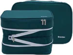 Branden Compression Packing Cube, Small, Green | Travel Essentials l Luggage Organizer l Self Compression Organizer for Travel l Overnight Trip, Road Trip, Beach, Cruise