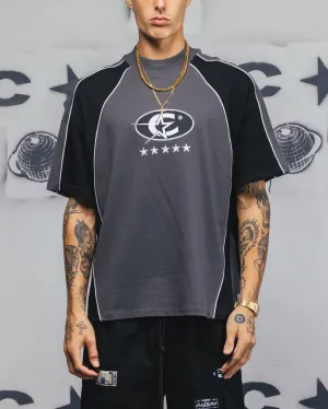 Carre Vortex Panelled T-Shirt Grey/Black