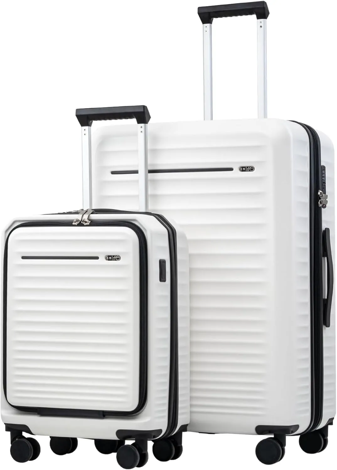 Coolife Luggage Suitcase Piece Set Carry On Hardside ABS PC Spinner Trolley TSA Lock USB Port Pocket Compartment