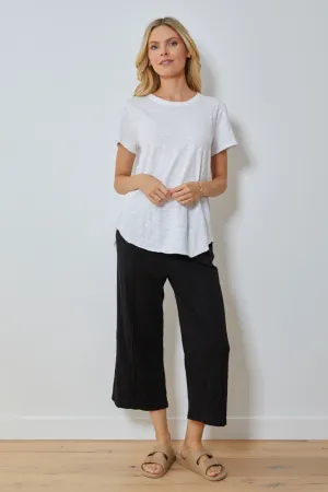 Crewneck Tee with Curve Hem