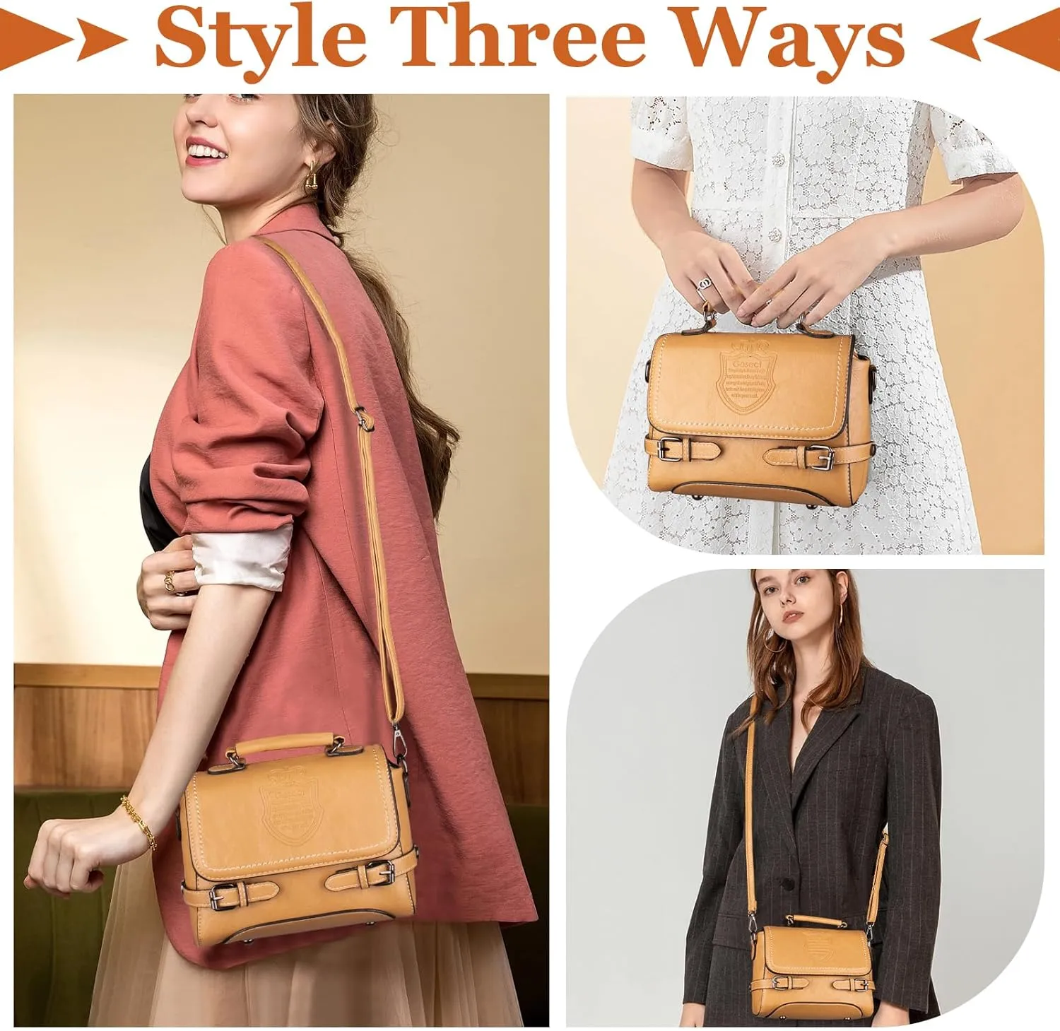 Crossbody Purses for Women, Cute Soft PU Leather Small Purse Handbags, Trendy Tote Clutch Purses Ladies Shoulder Bag
