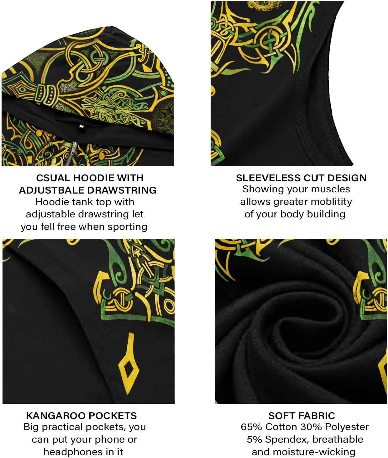 Desantiago Workout Hooded Tank Tops Sleeveless Gym Training Zip Hoodies Bodybuilding Muscle Cut Off Zip Hoodies For Men