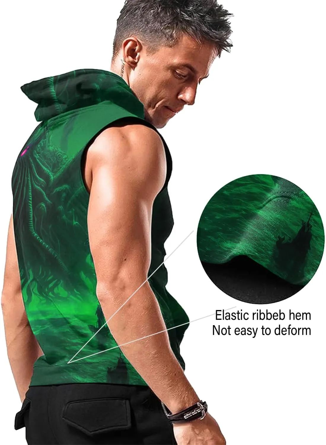 Desantiago Workout Hooded Tank Tops Sleeveless Gym Training Zip Hoodies Bodybuilding Muscle Cut Off Zip Hoodies For Men