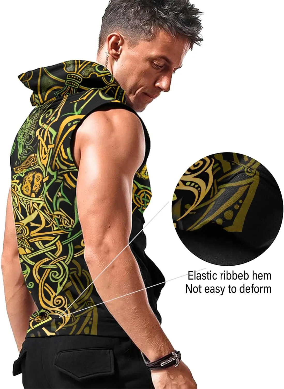 Desantiago Workout Hooded Tank Tops Sleeveless Gym Training Zip Hoodies Bodybuilding Muscle Cut Off Zip Hoodies For Men