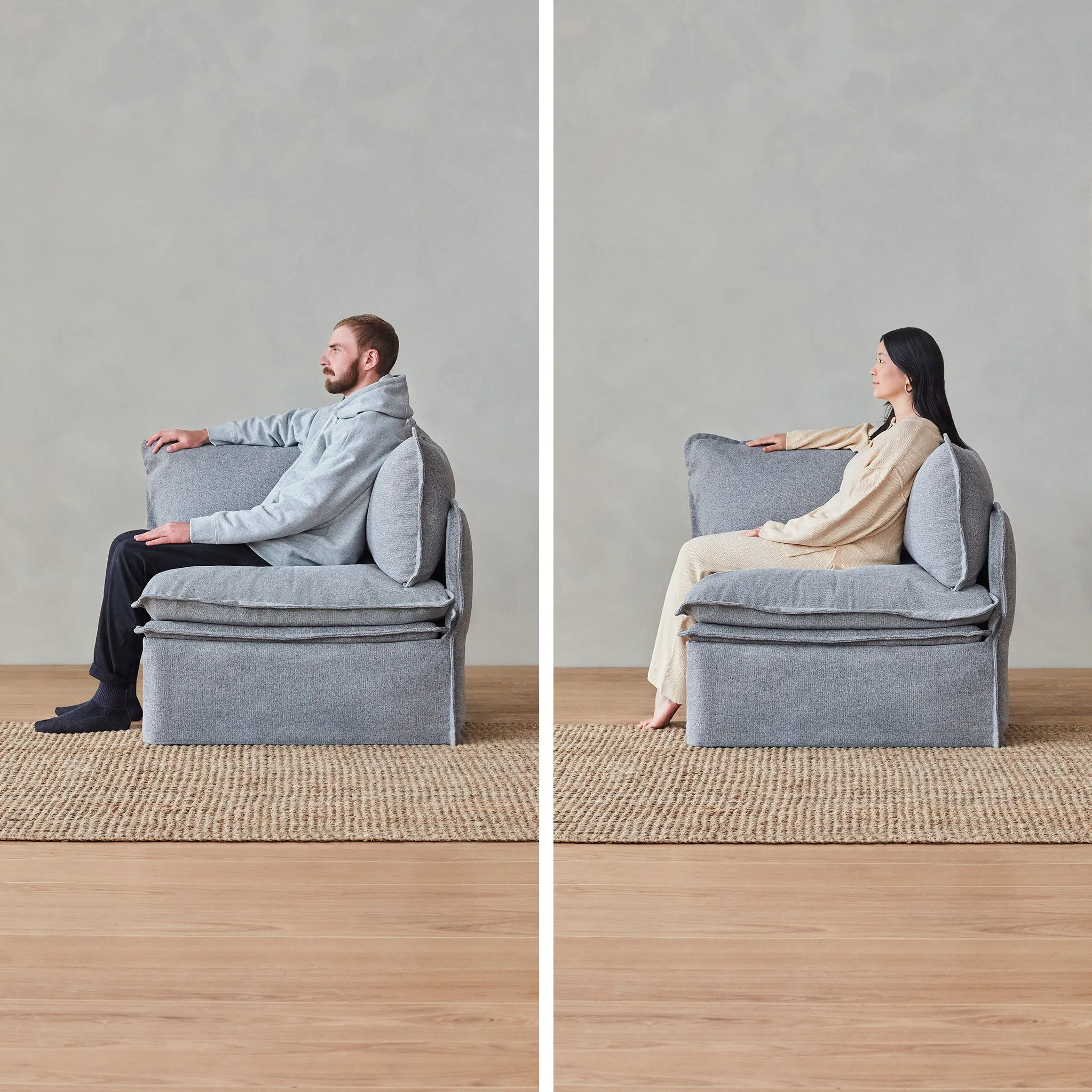 Elevate Comfort Layer Set for Corner Chair | Blended Weave in Oat