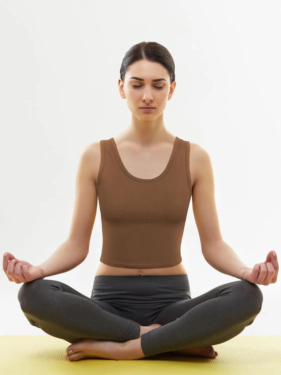 Geyoga 8 Pieces Women's Crop Tank Tops Sleeveless Crop Cami Tops Basic Cropped Tank for Yoga Workout Sports