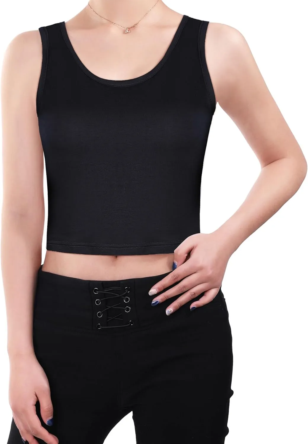 Geyoga 8 Pieces Women's Crop Tank Tops Sleeveless Crop Cami Tops Basic Cropped Tank for Yoga Workout Sports