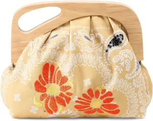 HOBO Womens Dakota Print Clutch Sunset Bandana One Size One Size
