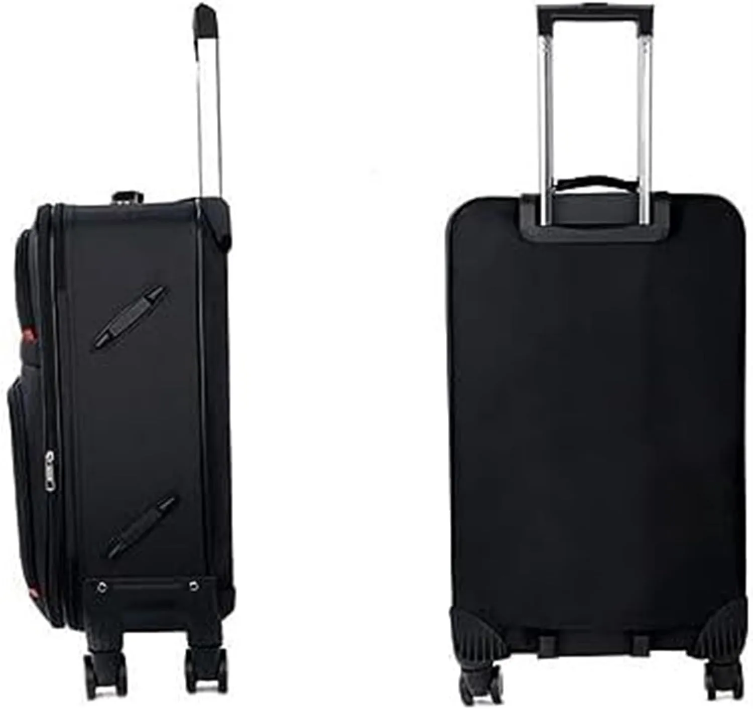 IRYZE Lightweight Suitcase Softside Luggage With Spinner Wheels,Expandable Softside Carry-On Suitcase Checked Luggage Carry on Luggage (Color : Black, Size : 24in)