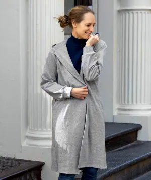 JENNI french terry duster in Heather Grey