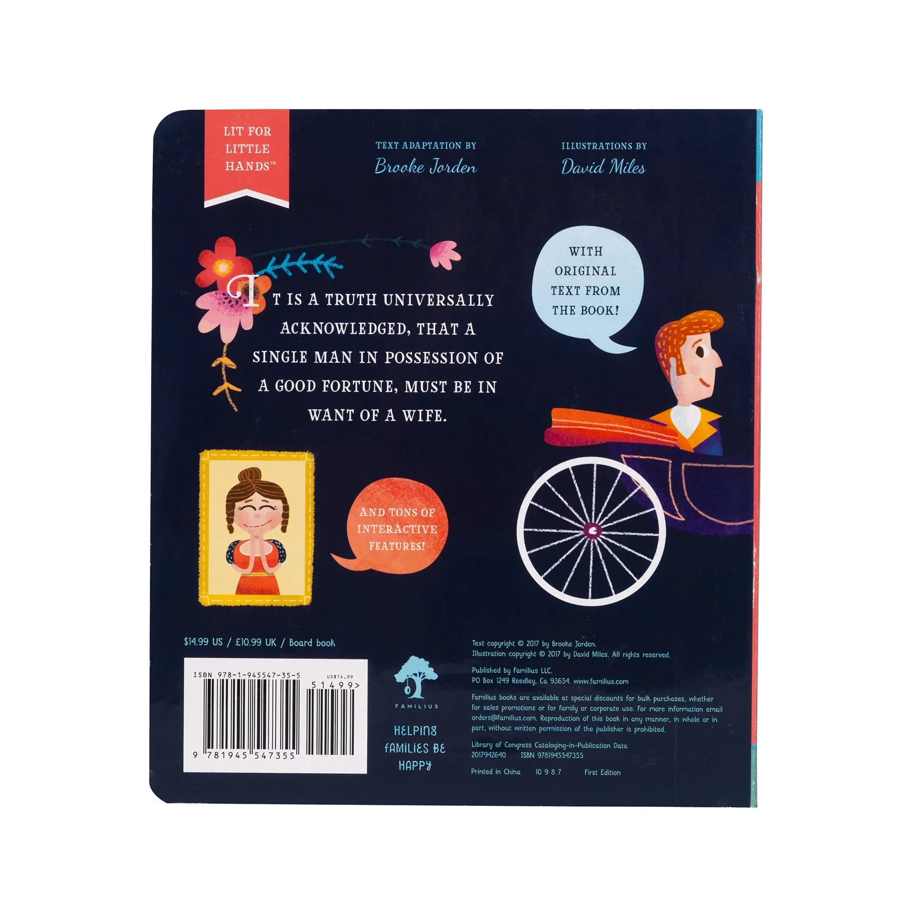 Lit for Little Hands Board Book - Pride and Prejudice