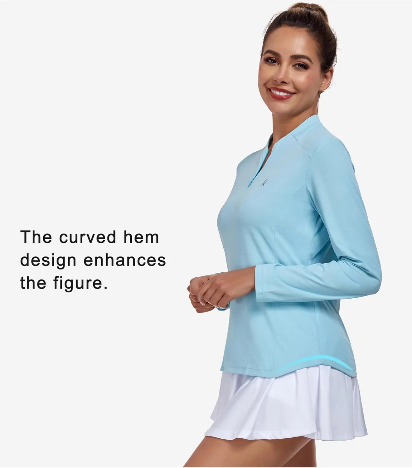 Little Donkey Andy Women's UPF50  Shirts 1/4 Zip Long Sleeve Pullover Quick Dry Lightweight Golf Hiking Tops Rash Guard