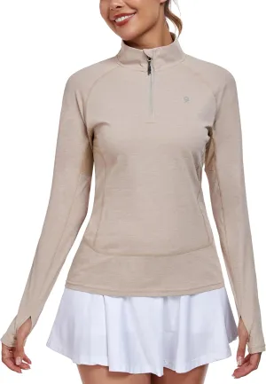 Little Donkey Andy Women's UPF50  Shirts 1/4 Zip Long Sleeve Pullover Quick Dry Lightweight Golf Hiking Tops Rash Guard