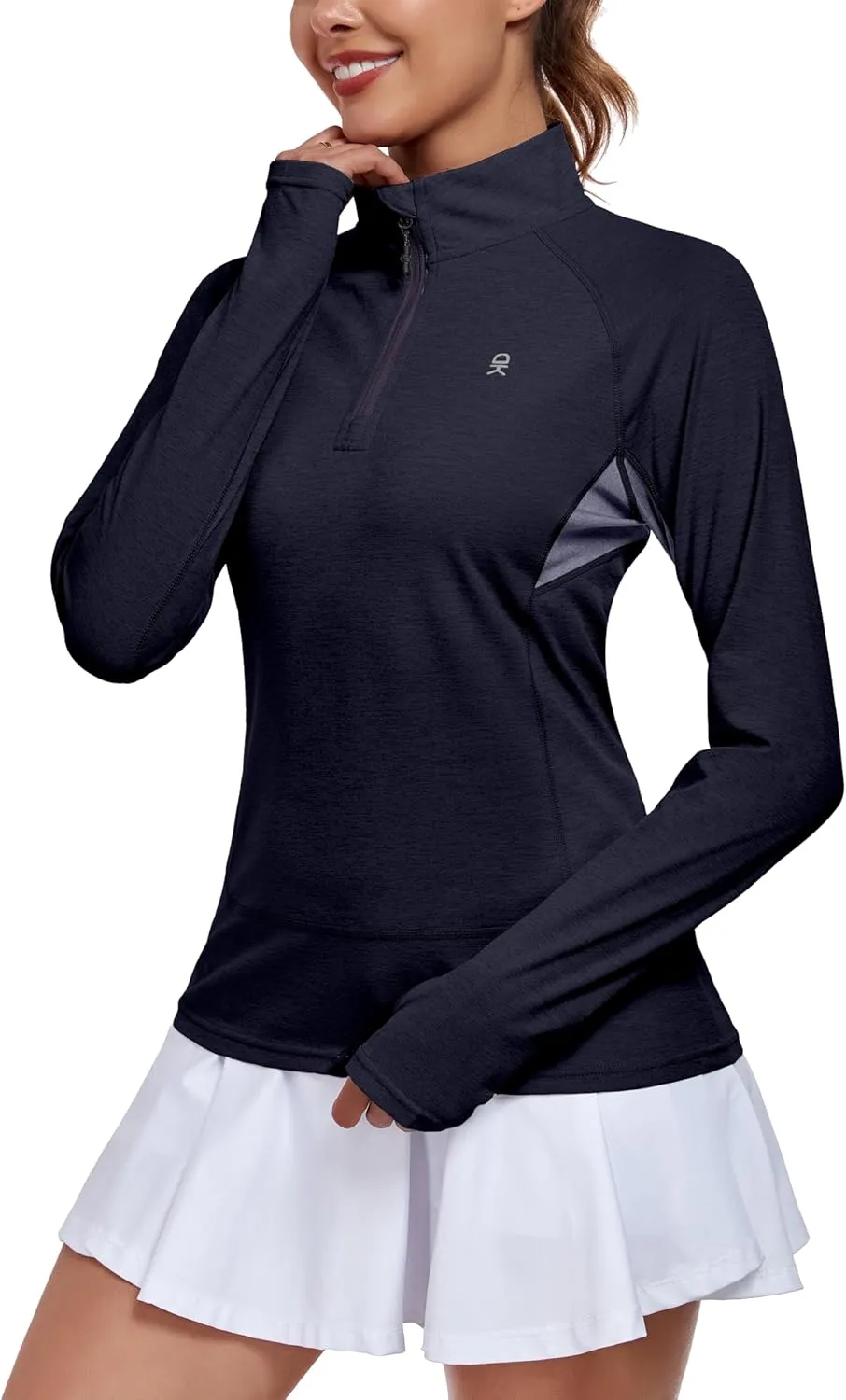 Little Donkey Andy Women's UPF50  Shirts 1/4 Zip Long Sleeve Pullover Quick Dry Lightweight Golf Hiking Tops Rash Guard
