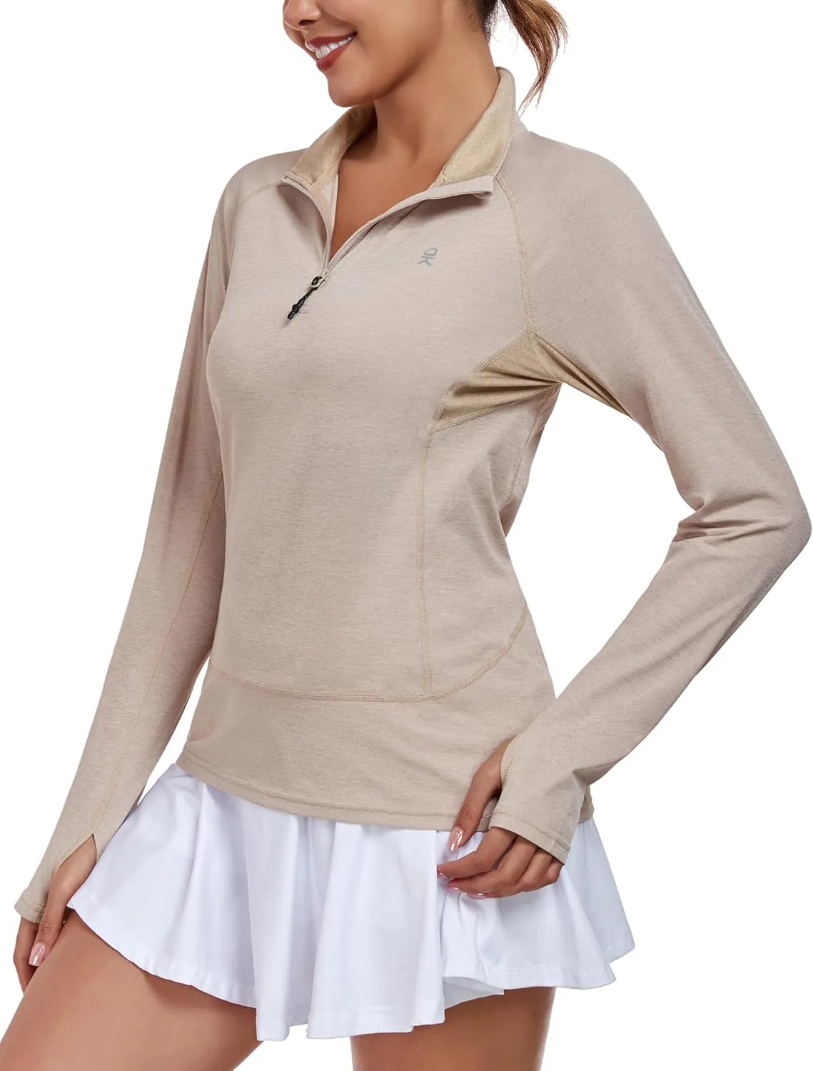 Little Donkey Andy Women's UPF50  Shirts 1/4 Zip Long Sleeve Pullover Quick Dry Lightweight Golf Hiking Tops Rash Guard