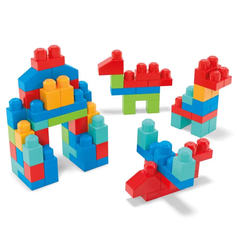 Mattel Mega Bloks Big Box of Blocks Building Set Plastic Multicolored 100 pc