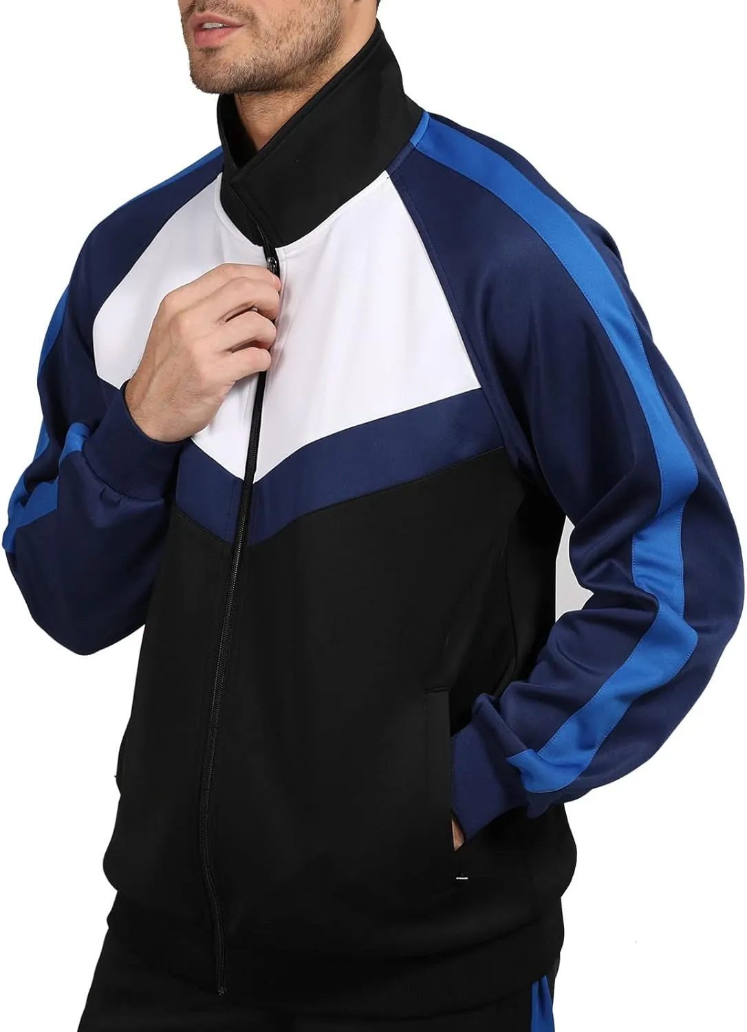Men's Tracksuits Set 2 Piece Athletic Full Zip Track Suits Workout Jogging Sweatsuit Sets for Men