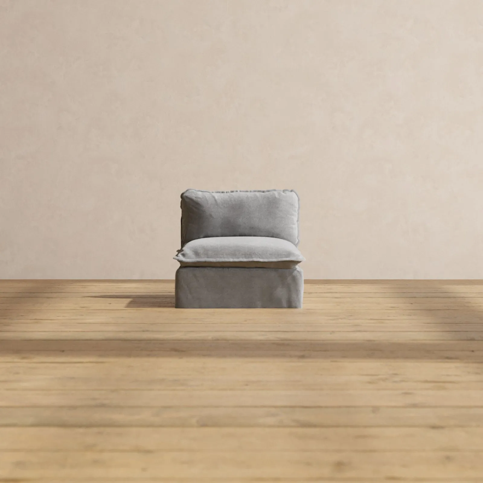 Modular Performance Armless Chair in Ash | Relaxed Blend
