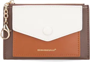 Montana West Slim RFID Blocking Credit Card Wallet for Women with Keychain and ID Slot Cardholder for Everyday Use and Gifting with Coin Pocket