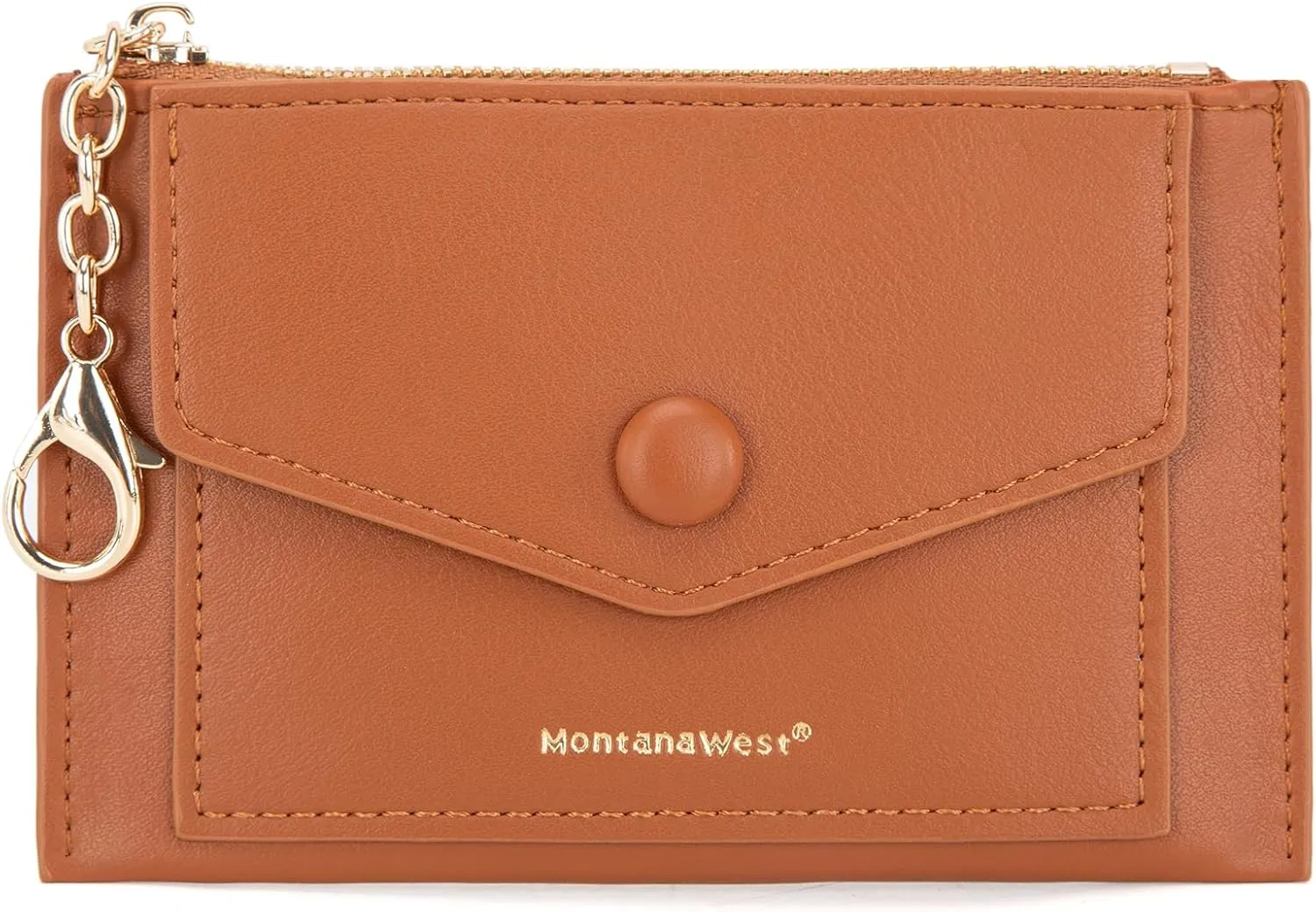 Montana West Slim RFID Blocking Credit Card Wallet for Women with Keychain and ID Slot Cardholder for Everyday Use and Gifting with Coin Pocket