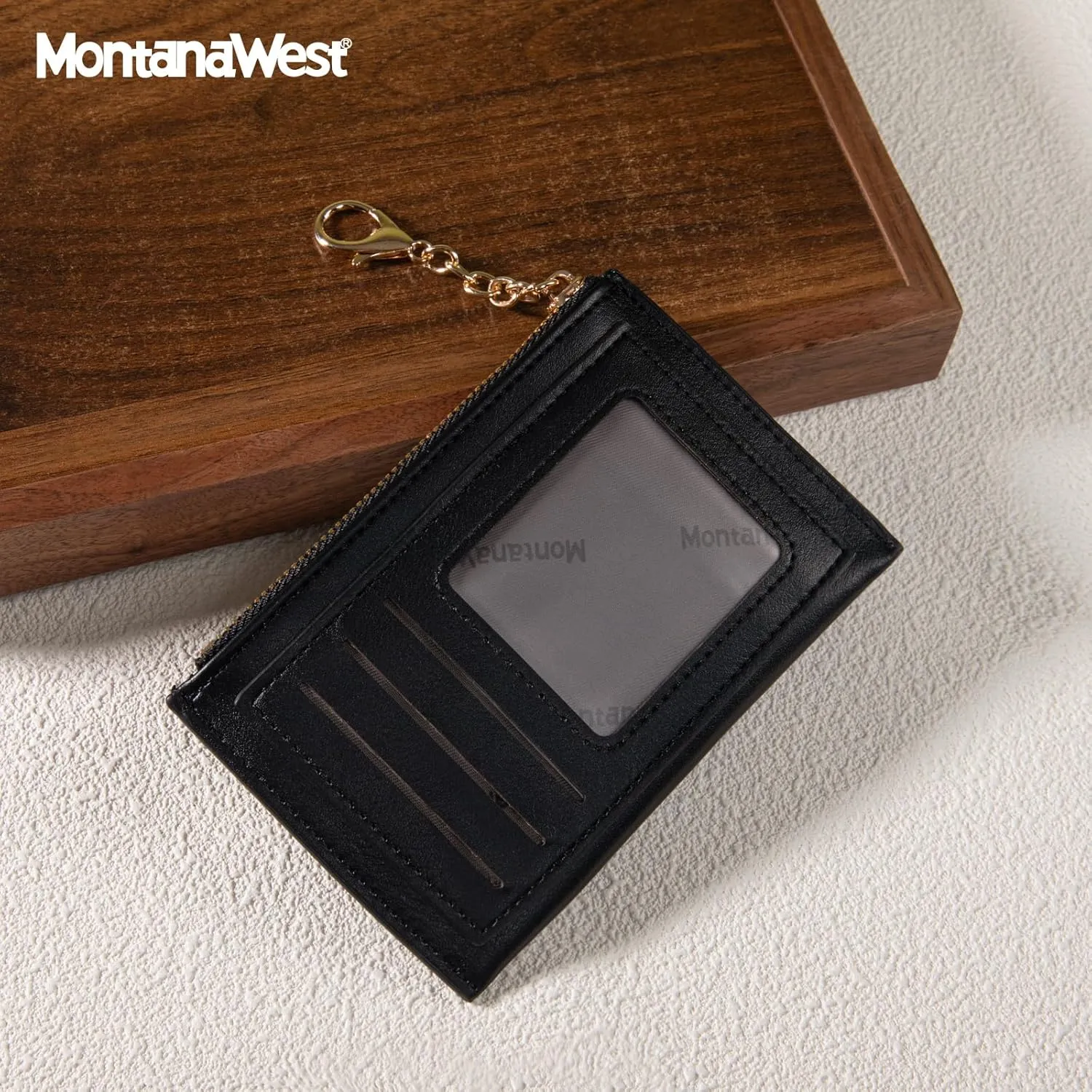 Montana West Slim RFID Blocking Credit Card Wallet for Women with Keychain and ID Slot Cardholder for Everyday Use and Gifting with Coin Pocket