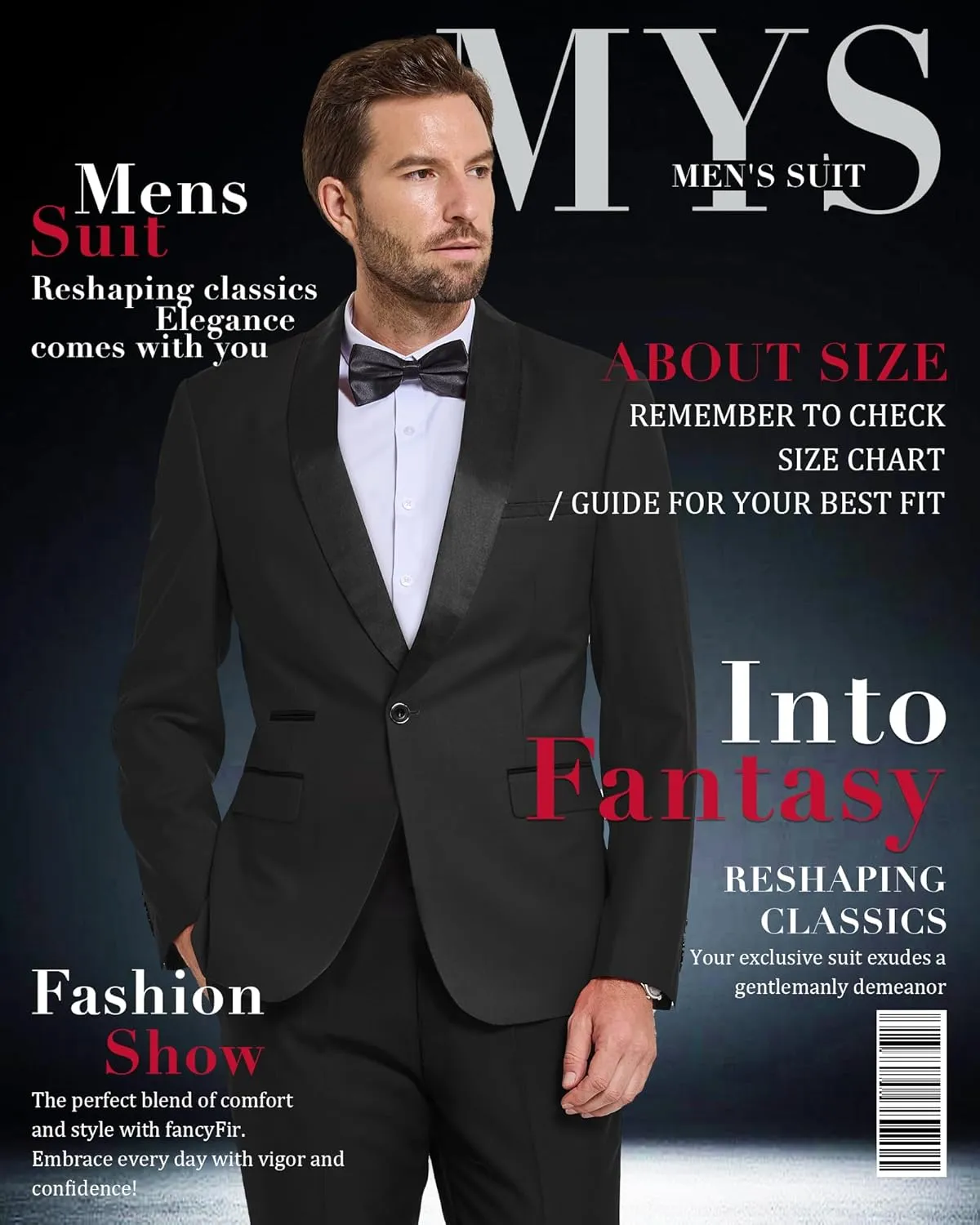MY'S Men's Casual Slim Fit Blazer, One Button Shawl Lapel Lightweight Suit Jacket for Dinner Wedding Party