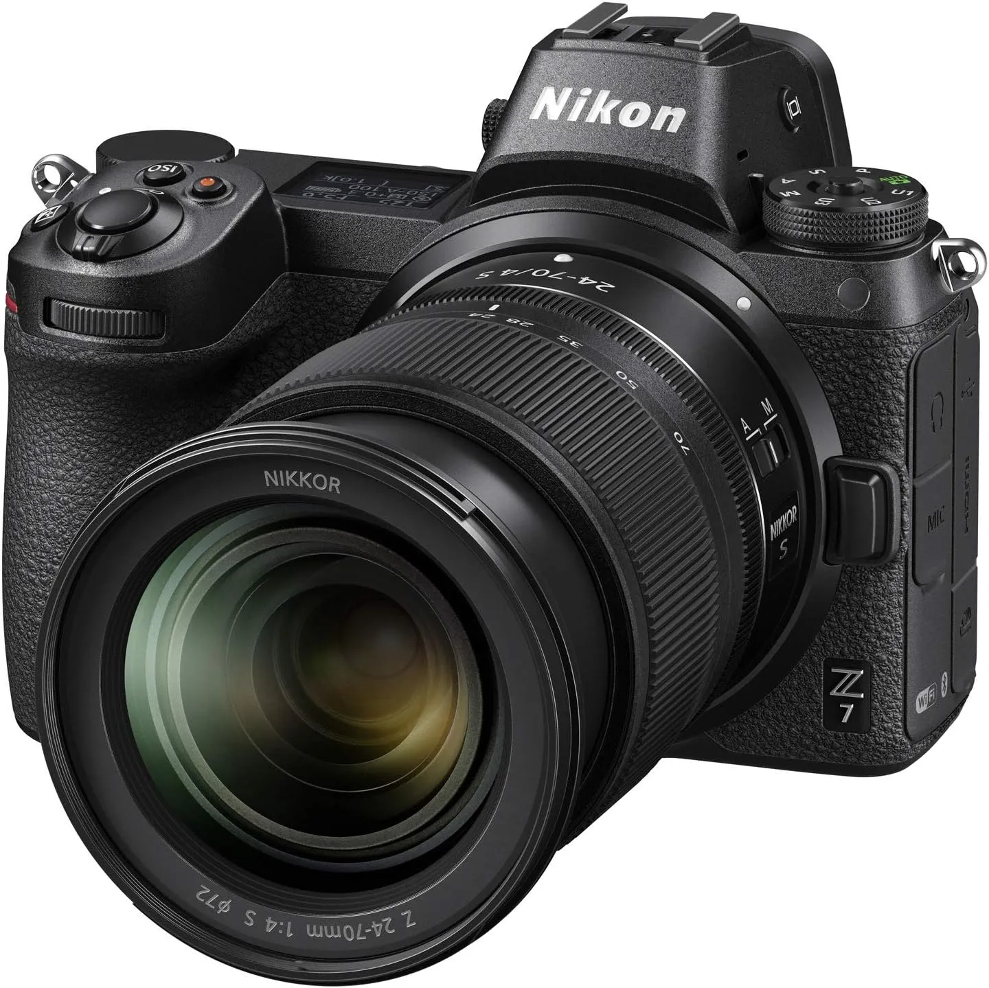 Nikon Z7 Mirrorless Camera Body FX-Format Full-Frame 4K Ultra HD with NIKKOR Z 24-70mm f/4 S Lens Kit and Deco Gear Travel Gadget Bag Case with Extra Battery & Accessory Kit Editing Software Bundle