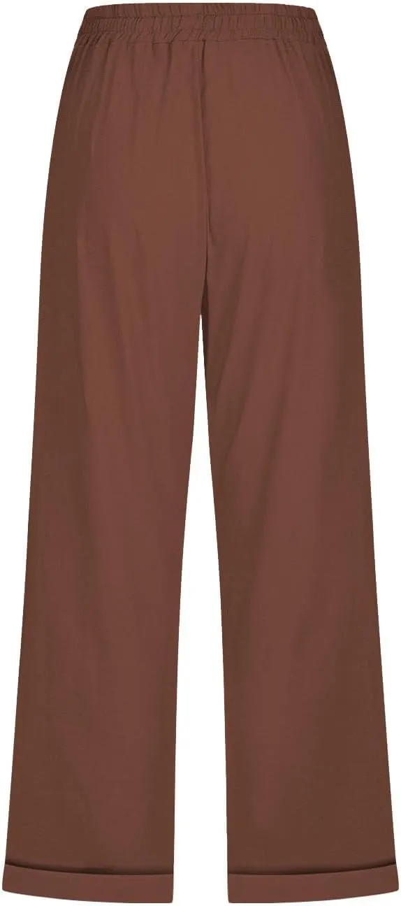 Plus Size Capris for Women Cotton Linen Capri Pants Elastic Waist 3/4 Long Shorts Casual Summer Pants with Pockets