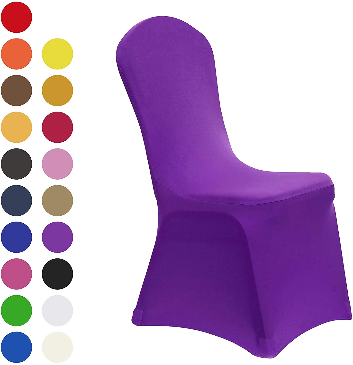 Set of 10. Spandex Dining Room Chair Covers Universal Stretch Chair Slipcovers