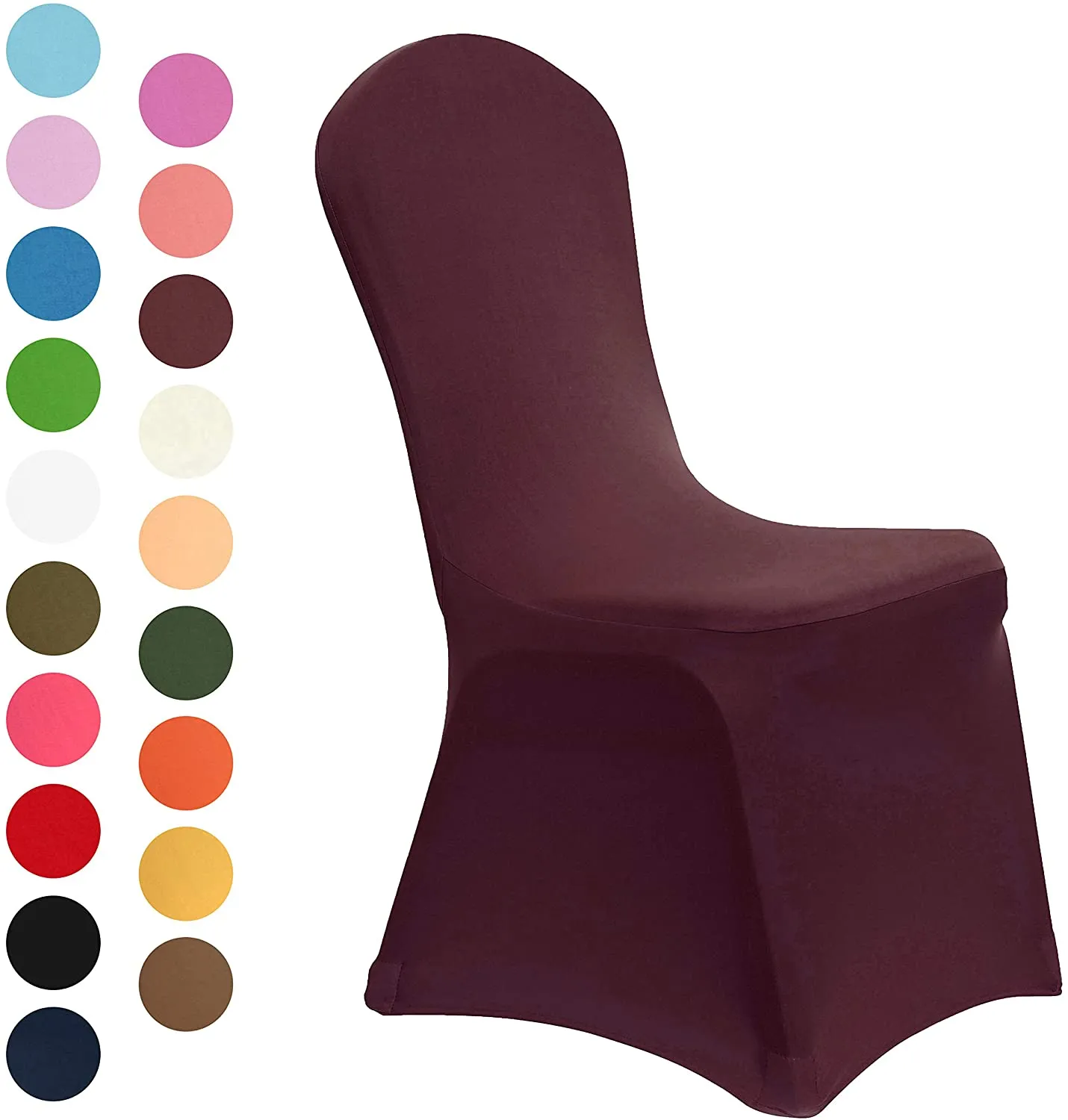Set of 10. Spandex Dining Room Chair Covers Universal Stretch Chair Slipcovers