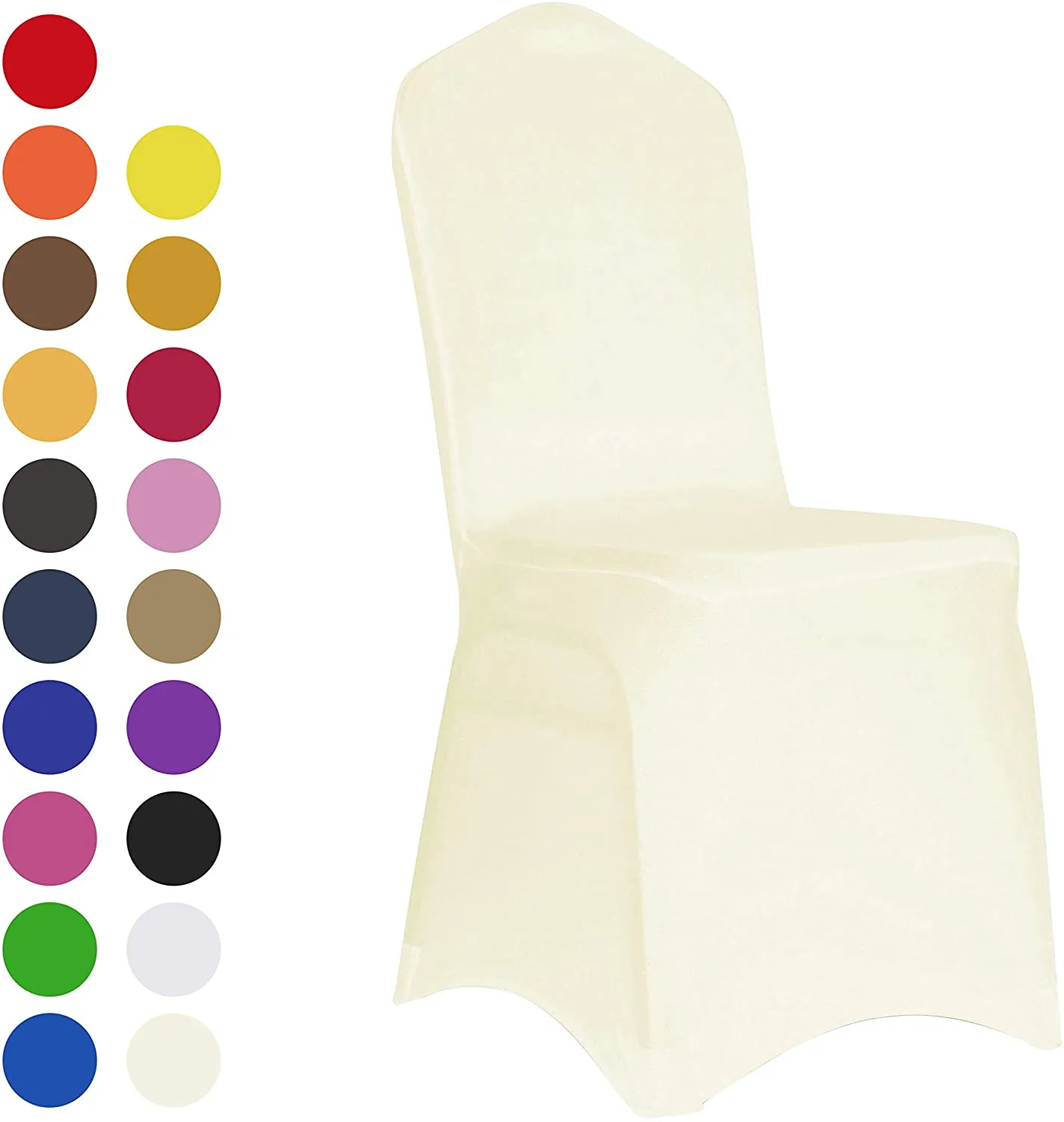 Set of 10. Spandex Dining Room Chair Covers Universal Stretch Chair Slipcovers