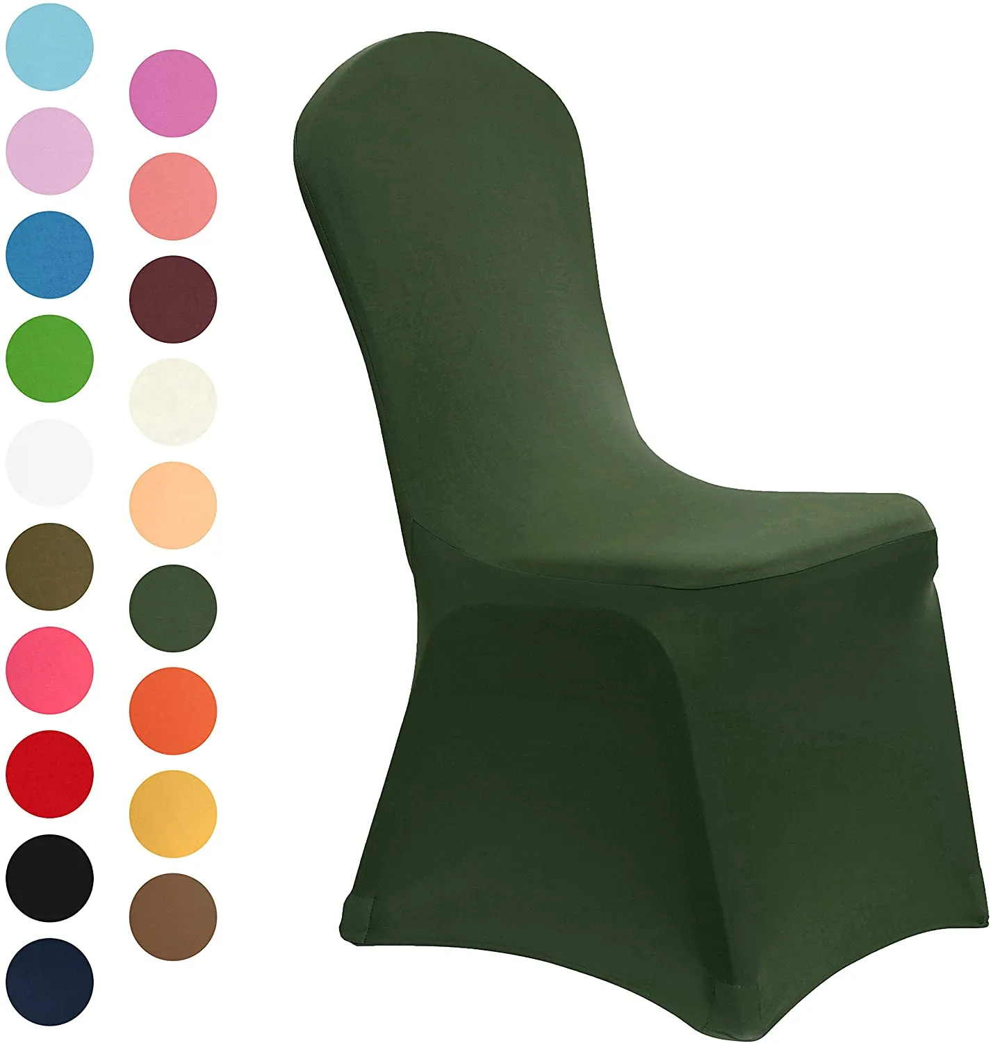 Set of 10. Spandex Dining Room Chair Covers Universal Stretch Chair Slipcovers