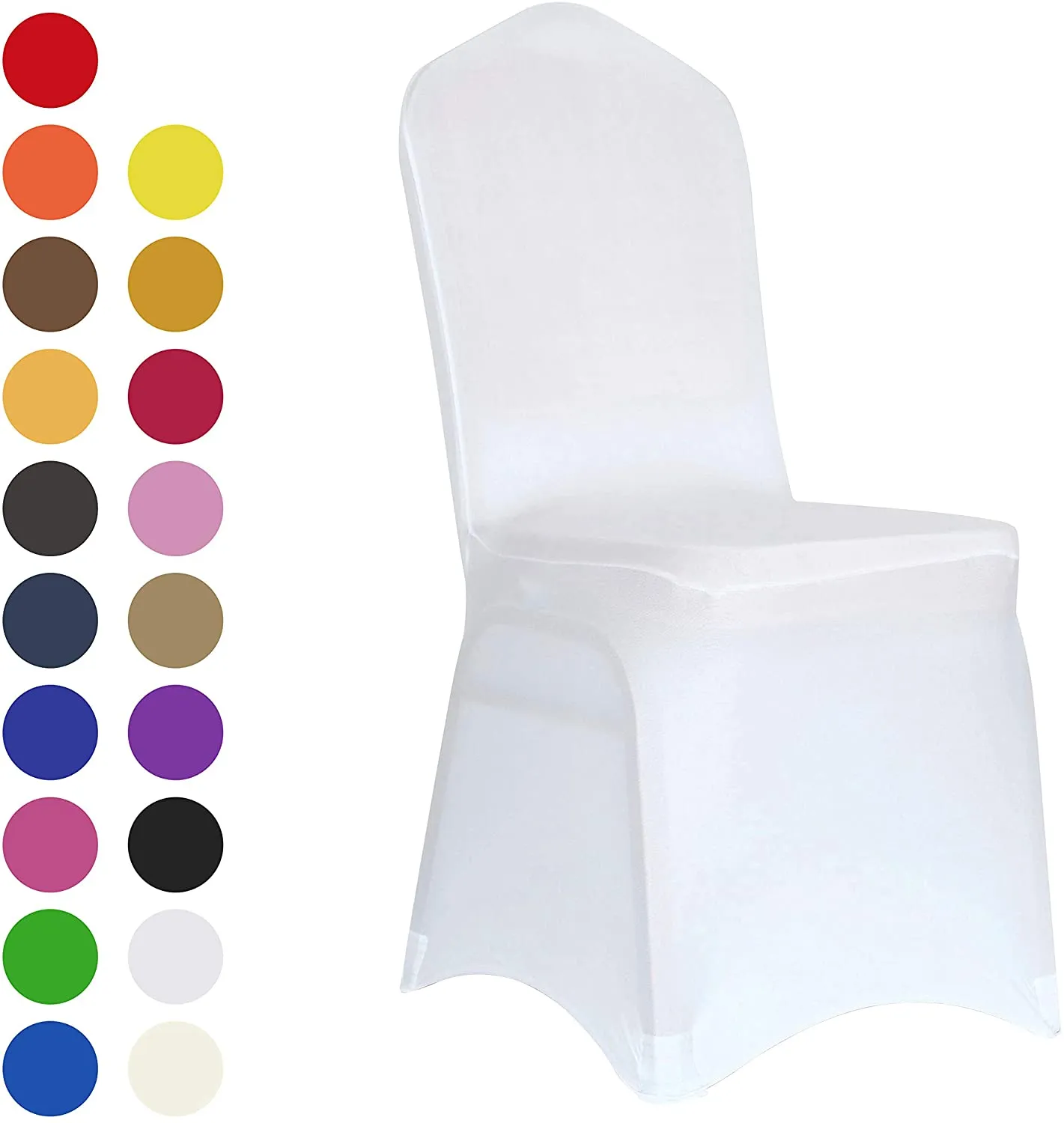 Set of 10. Spandex Dining Room Chair Covers Universal Stretch Chair Slipcovers
