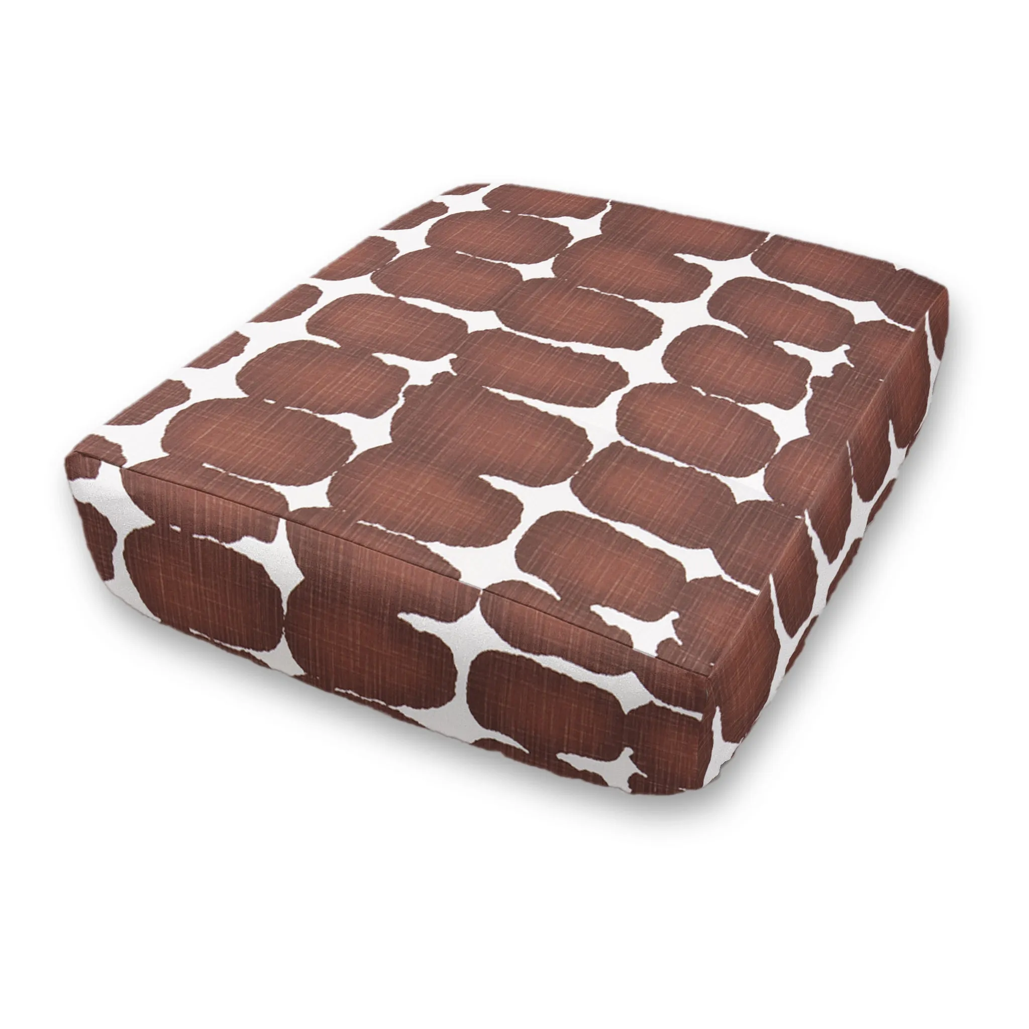 Shibori Cotton Slub Custom Elastic Fitted Cushion Cover - Choice of Color