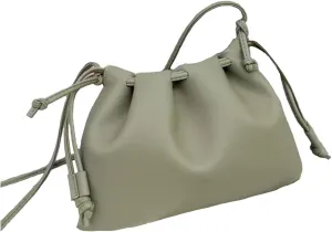 Soft Vegan genuine Leather Clutch Bag for women,fashion drawstring shoulder bag,folding bucket cloud crossbody bag.