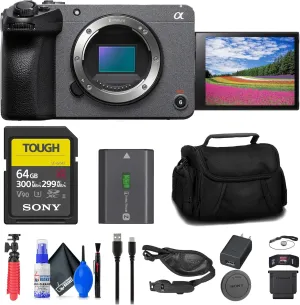 Sony FX30 Digital Cinema Camera (ILME-FX30B)   64GB SF-G Tough Card   Bag   Flex Tripod   Hand Strap   Memory Wallet   Cap Keeper   Cleaning Kit (Renewed)